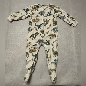 Kids Headquarters Cream Pajamas with Dinosaur Print